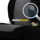 Универсална Авто тапицерия калъфи за седалки пълен комплект делима задна седалка с цип сива - Avtozona