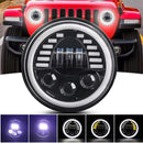 Универсален 7 инча 18см ЛЕД LED фар лампа халоген 12V-24V къси/дълги с DRL дневни