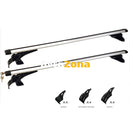 УНИВЕРСАЛНИ АЛУМИНИЕВИ НАПРЕЧНИ ГРЕДИ ЗА ТАВАН НА КОЛА БЕЗ РЕЙКИ ЗА TOYOTA MAZDA MITSUBISHI - 120СМ С КЛЮЧ - Avtozona