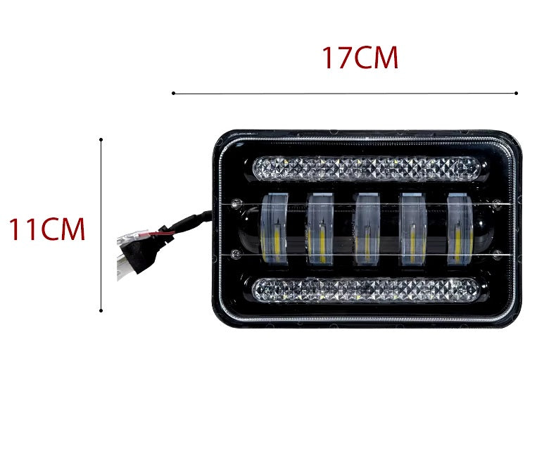 Универсалeн 5 инча ЛЕД LED фар лампа халоген 12V-24V къси/дълги с DRL дневни