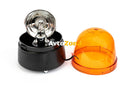 Въртяща Сигнална Аварийна Оранжева Лампа Маяк с Крушка 12V - 24V Ø 146mm - Avtozona