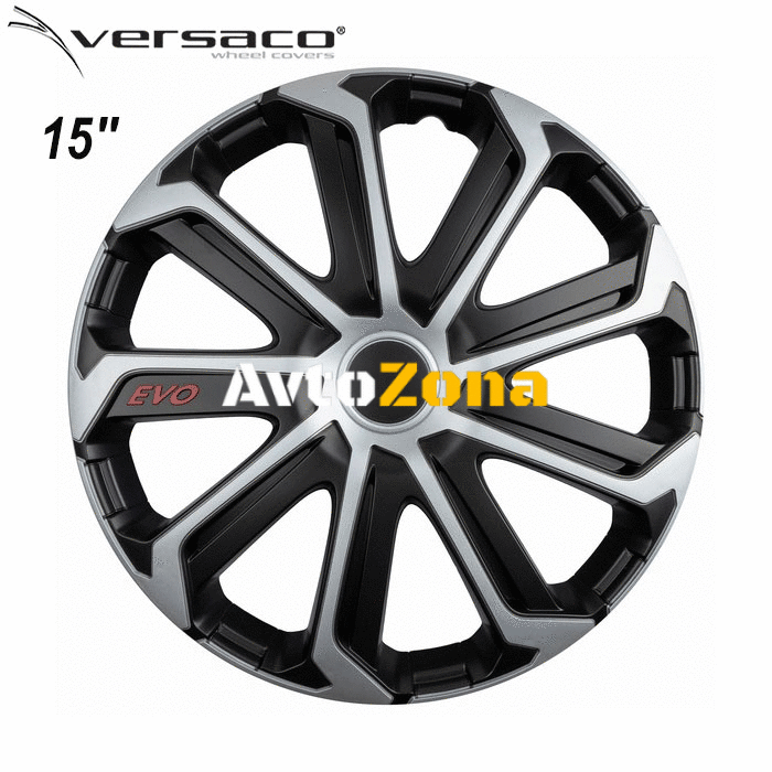 15’’ Тасове за джанти Versaco Evo Black/Silver - 4бр. в к-т - Avtozona