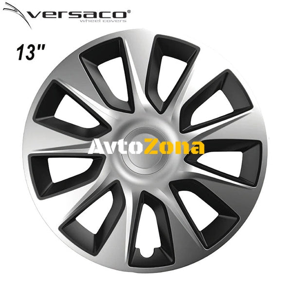 13’’ Тасове за джанти Versaco Stratos Silver / Black - 4бр. в к-т - Avtozona