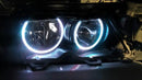RGB Диодни Ангелски Очи с матирано покритие за BMW E36 / E38 / E39 - с дистанционно сменяне на цветовете - Avtozona