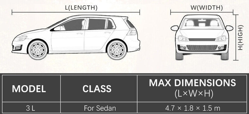 Водоустойчиво висококачествено покривало за автомобил размер L Л 4.6m x 1.8m x 1.5m
