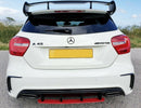 Заден дифузьор за Mercedes W176 A-Class (2012-2018) с дизайн A45 Facelift Red Edition - Avtozona