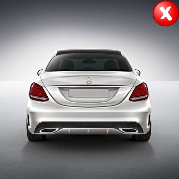 Заден дифузьор за Mercedes C-Class W205 S205 Standard (2014-2018) с дизайн C63 - Avtozona