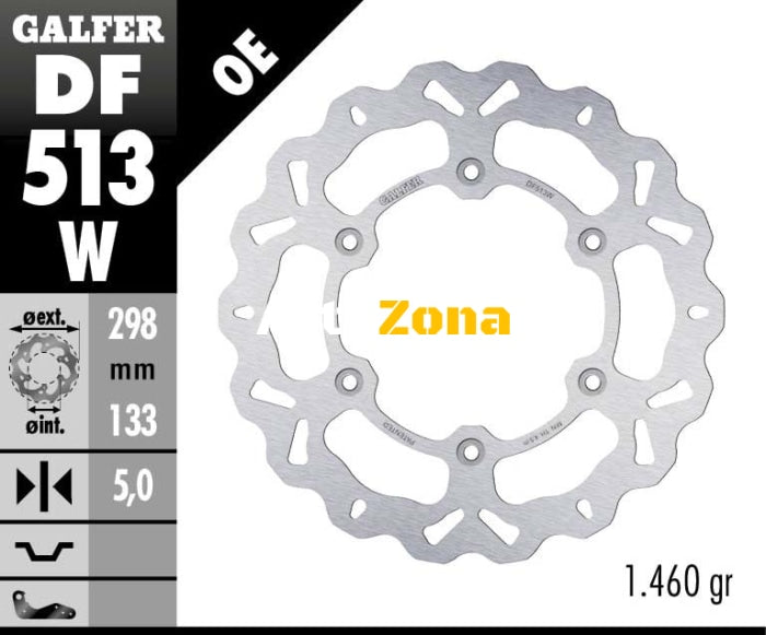 Заден спирачен диск Galfer WAVE FIXED DISC WAVE FIXED 298x5mm DF513W - Avtozona