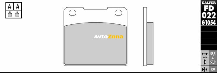 Задни мото накладки Galfer SEMI METAL FD022G1054 - Avtozona