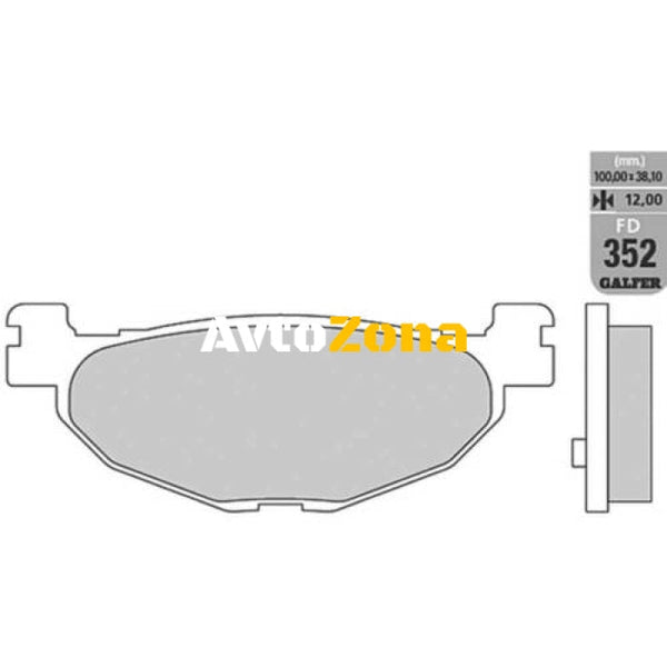 Задни мото накладки Galfer SEMI METAL FD352G1054 - Avtozona