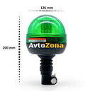 Зелена LED ЛЕД Аварийна Сигнална Лампа Маяк Буркан с 40 Диода и 3 Режима На Светлина 12V - 24V Е-Mark E9 - Avtozona