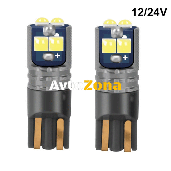 Диодни крушки 6SMD - 12/24V 2бр/к-т - Avtozona